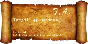Tarjányi Andrea névjegykártya