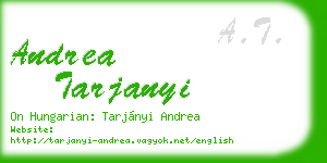 andrea tarjanyi business card