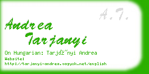 andrea tarjanyi business card